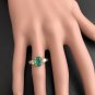 2.16Ct Natural Emerald & Diamond 14K Solid Yellow Gold Ring