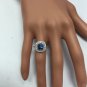 2.80 Carats NATURAL AAA TANZANITE and DIAMOND 14K Solid White Gold Ring