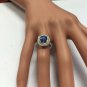 2.80 Carats NATURAL AAA TANZANITE and DIAMOND 14K Solid White Gold Ring