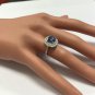 2.80 Carats NATURAL AAA TANZANITE and DIAMOND 14K Solid White Gold Ring