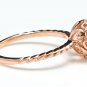 1.50 Carats Natural Morganite 14K Solid Rose Gold Ring
