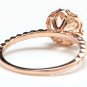 1.50 Carats Natural Morganite 14K Solid Rose Gold Ring