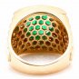 5.70Ct Natural Emerald and Diamond 14K Solid Yellow Gold Men's Ring