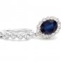 6.70Ct Natural Sapphire and Diamond 14K Solid White Gold Earrings