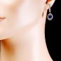 6.70Ct Natural Sapphire and Diamond 14K Solid White Gold Earrings