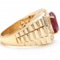 10.70Ct Natural Diamond & Ruby 14K Solid Yellow Gold Men's Ring