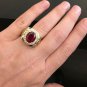 10.70Ct Natural Diamond & Ruby 14K Solid Yellow Gold Men's Ring