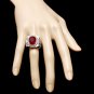10.20Ct Ruby and Natural Diamond 18K Solid White Gold Men's Ring