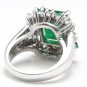 7.30Ct Natural Emerald & Diamond 14K Solid White Gold Ring