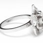 Beautiful 14K Solid White Gold Flower Ring