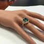 8.70 Carats NATURAL BLUE ZIRCON and DIAMOND 14K Solid Yellow Gold Ring