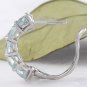 2.40 Carats Natural Aquamarine 14k Solid White Gold Huggie Earrings