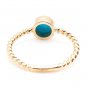 Splendid Natural Turquoise 14K Solid Yellow Gold Ring