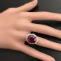 13.30 Carats Natural Red Ruby and Diamond 14K Solid White Gold Ring