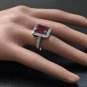 8.05 Carats Natural Red Ruby and Diamond 14K Solid White Gold Ring