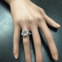 3.65 Carats Natural Morganite and Diamond 14K Solid White Gold Ring