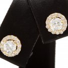 0.90Ct Natural Diamond 14k Solid Yellow Gold  Earrings