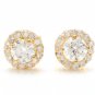 0.90Ct Natural Diamond 14k Solid Yellow Gold Earrings
