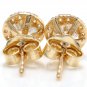 0.90Ct Natural Diamond 14k Solid Yellow Gold Earrings