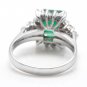 2.60Ct Natural Emerald & Diamond 14K Solid White Gold Ring