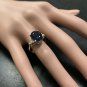 5.75Ct Natural Blue Sapphire & Diamond 14K Solid Yellow Gold Ring