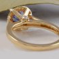 2.00 Carats Natural Tanzanite & Diamond 14K Solid Yellow Gold Ring