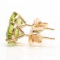 1.80 Carats Natural Peridot 14K Solid Yellow Gold Martini Stud Earrings