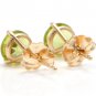 1.80 Carats Natural Peridot 14K Solid Yellow Gold Martini Stud Earrings