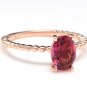 1.40 Carats Natural Tourmaline 14K Solid Rose Gold Ring
