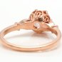 1.06 Carats Natural Morganite and Diamond 14K Solid Rose Gold Ring