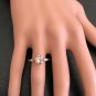 1.06 Carats Natural Morganite and Diamond 14K Solid Rose Gold Ring