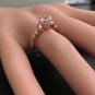 1.06 Carats Natural Morganite and Diamond 14K Solid Rose Gold Ring