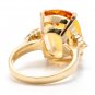 9.35 Carats NATURAL CITRINE and DIAMOND 14K Solid Yellow Gold Ring