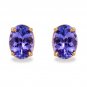 2.00Ct Carats Natural Tanzanite 14K Solid Yellow Gold Stud Earrings