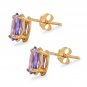 2.00Ct Carats Natural Tanzanite 14K Solid Yellow Gold Stud Earrings
