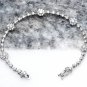 3.23Ct Natural Diamond 18K Solid White Gold Bracelet