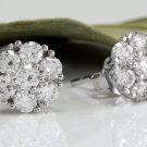 1.60Ct Natural Diamond 14k Solid White Gold  Earrings