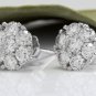 1.60Ct Natural Diamond 14k Solid White Gold  Earrings