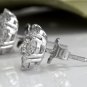 1.60Ct Natural Diamond 14k Solid White Gold  Earrings