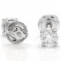 0.40Ct Natural VS2-SI1 Diamond 14k Solid White Gold Stud Earrings