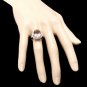 7.70 Carats Natural Morganite and Diamond 14K Solid White Gold Ring