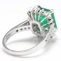 5.10Ct Natural Emerald & Diamond 14K Solid White Gold Ring
