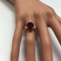6.50 Carats Red Ruby and Diamond 14K Solid Yellow Gold Ring