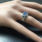 2.00 Carats NATURAL TANZANITE and DIAMOND Platinum Ring