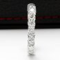 3.00Ct Natural Diamond 14K Solid White Gold Hoop Earrings