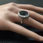 12.15Ct Natural Blue Sapphire & Diamond 14K White Solid Gold Ring
