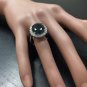 12.15Ct Natural Blue Sapphire & Diamond 14K White Solid Gold Ring