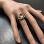 5.75 Carats Natural Morganite and Diamond 14K Solid White Gold Ring