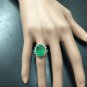 6.42Ct Natural Emerald & Diamond 14K Solid Yellow Gold Ring
