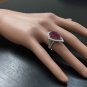 8.70 Carats Natural Ruby and Diamond 14K Solid White Gold Ring